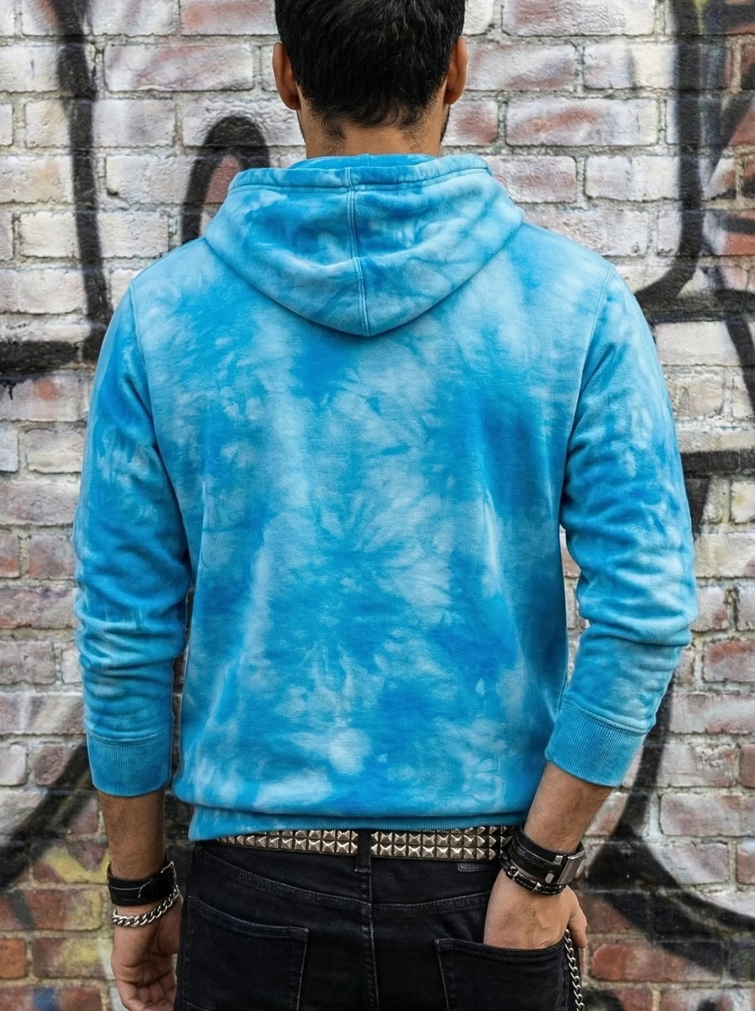 Aqua Tie-Dye Hoodie
