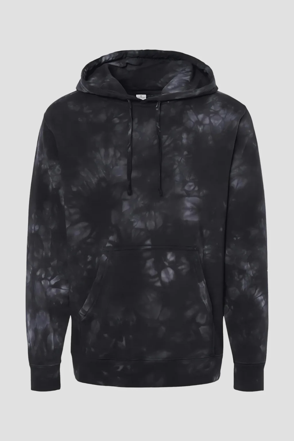 Black Tie-Dye Hoodie