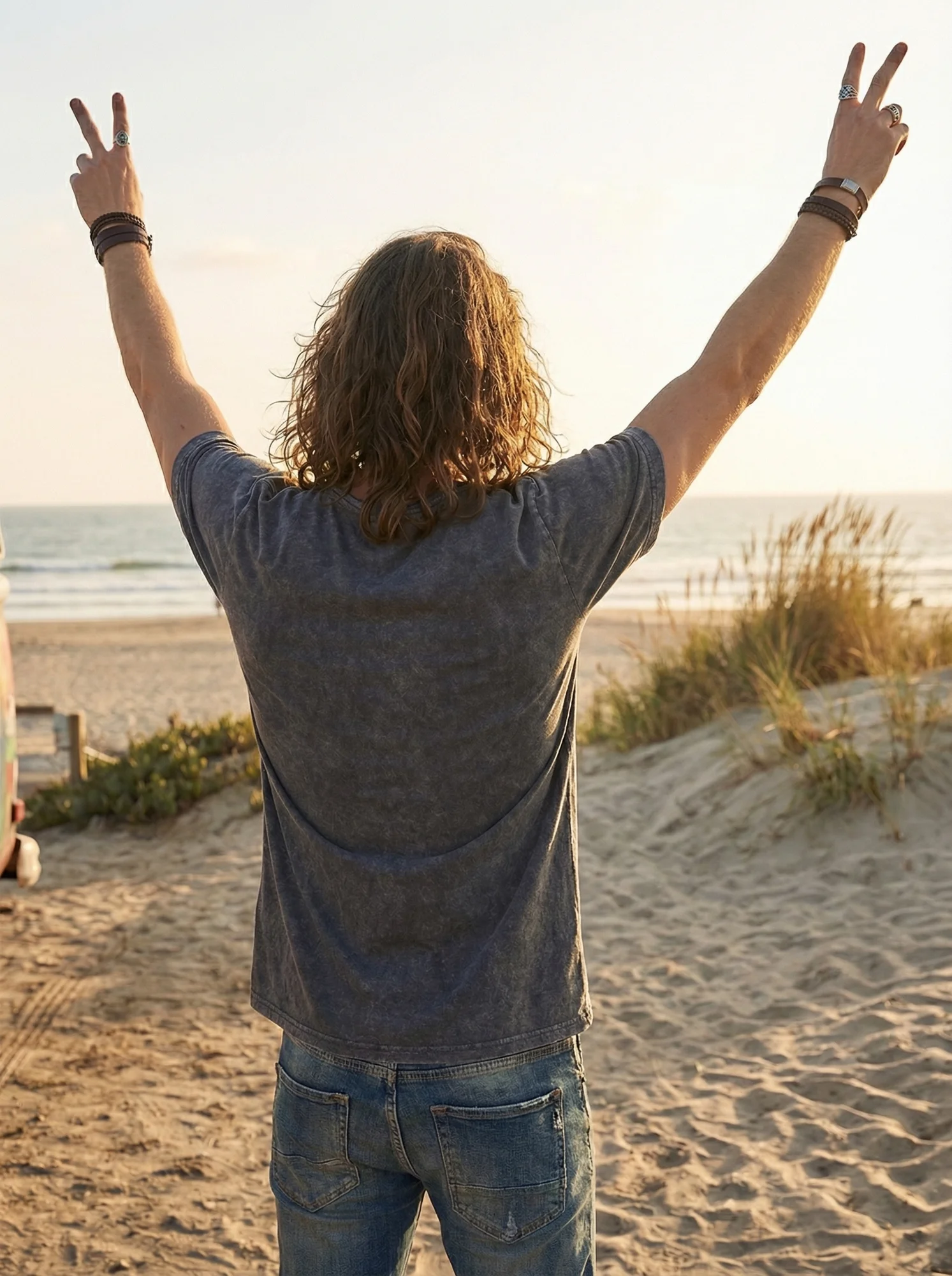 Peace, Love, Rock And Roll Vintage T-Shirt