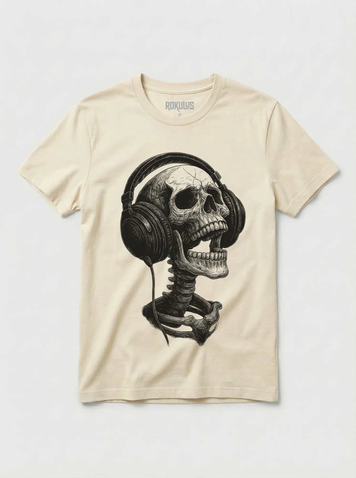 Skull Headphones Vintage T-Shirt