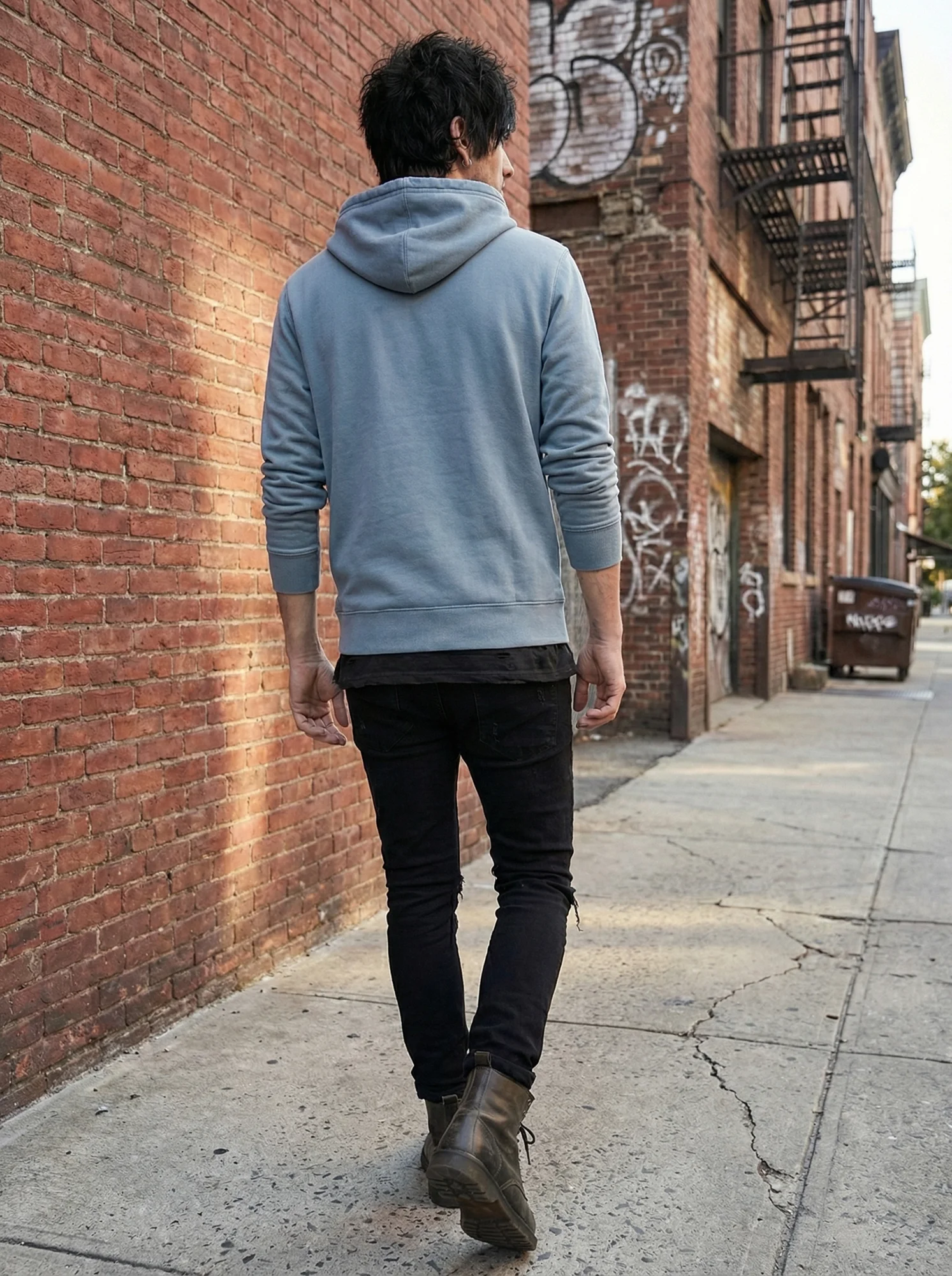 Premium Slate Blue Pigment Dyed Hoodie