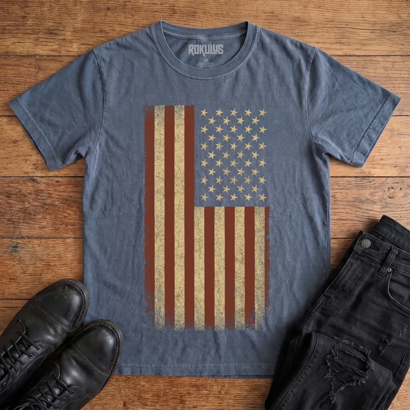 American Flag Vintage Graphic T-Shirt