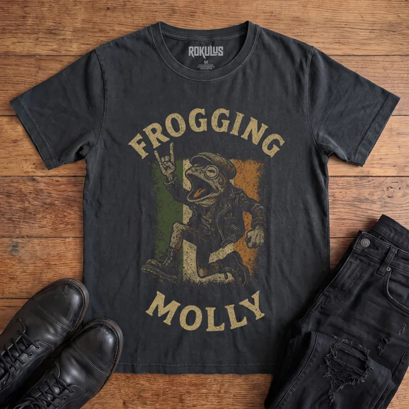 Frogging Molly Black Vintage Graphic T-Shirt