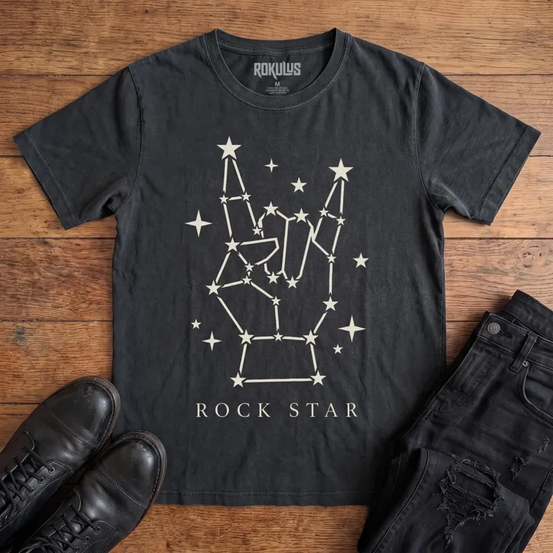 Rock Star Constellation Vintage Graphic T-Shirt