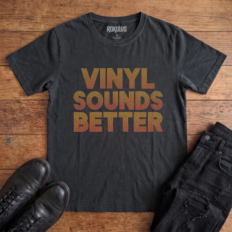 Vinyl Sounds Better Vintage Graphic T-Shirt